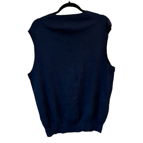 Polo by Ralph Lauren Sweater Vest Slimmer Fit Navy Pima Cotton Men's Size L - Picture 2 of 7
